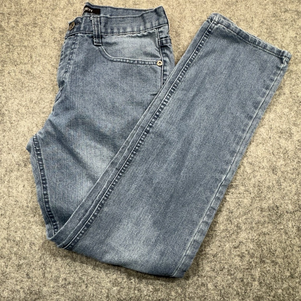 M.‎ SOCIETY Relaxed Fit Denim Blue Jeans Mens 31x32 Straight Leg Streetwear Moto
